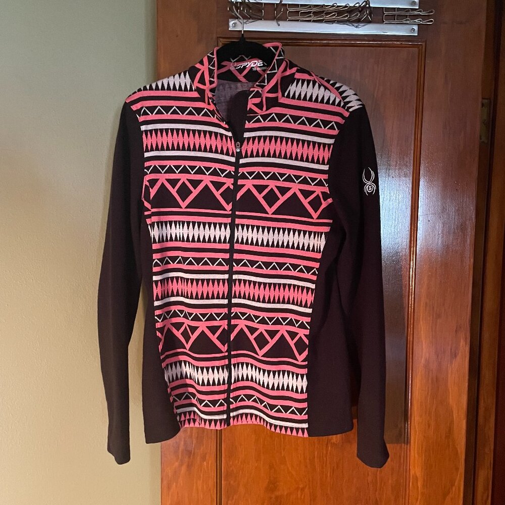Spyder women's sz 10 full zip collared sweatshirt
